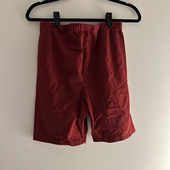 NWOT Sporty & Rich Side Logo Biker Shorts in Merlot, size: XL - Picture 4 of 4
